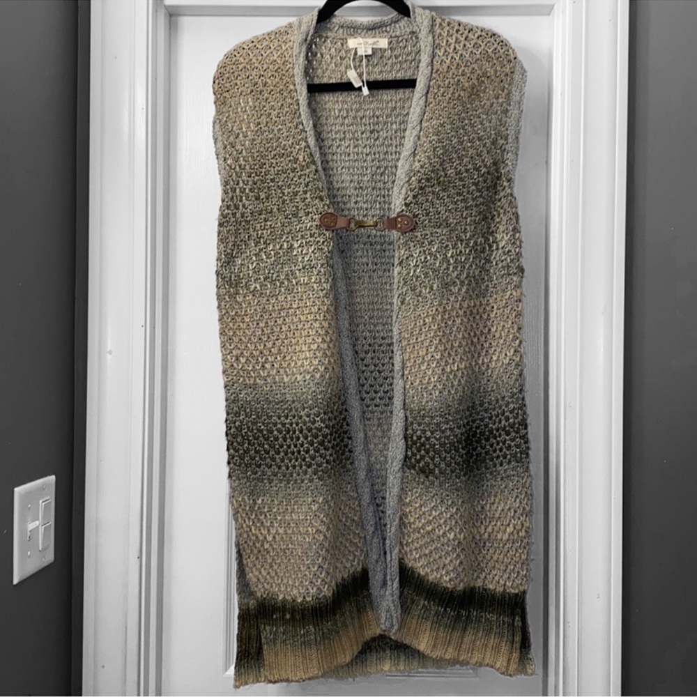 New! SIMPLY Noelle "Folkore" Knit Long Vest